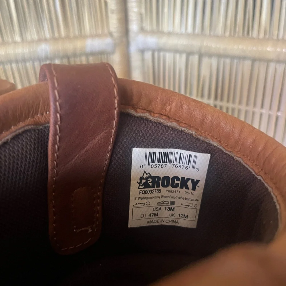 Rocky Men's Brown Leather Pull-On Work Boots